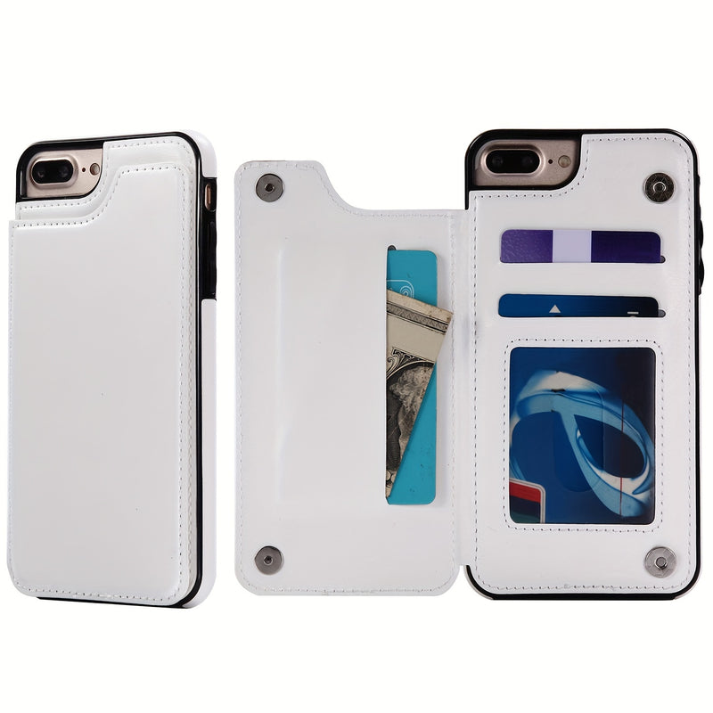 جراب iPhone قابل للطي من الجلد الصناعي عالي الجودة مع فتحات للبطاقات وحامل مقاوم للصدمات متوافق مع موديلات مختلفة بما في ذلك X XR XS Max 11 pro 12 pro 13 pro 14 15 16 SE 6 7 8 plus