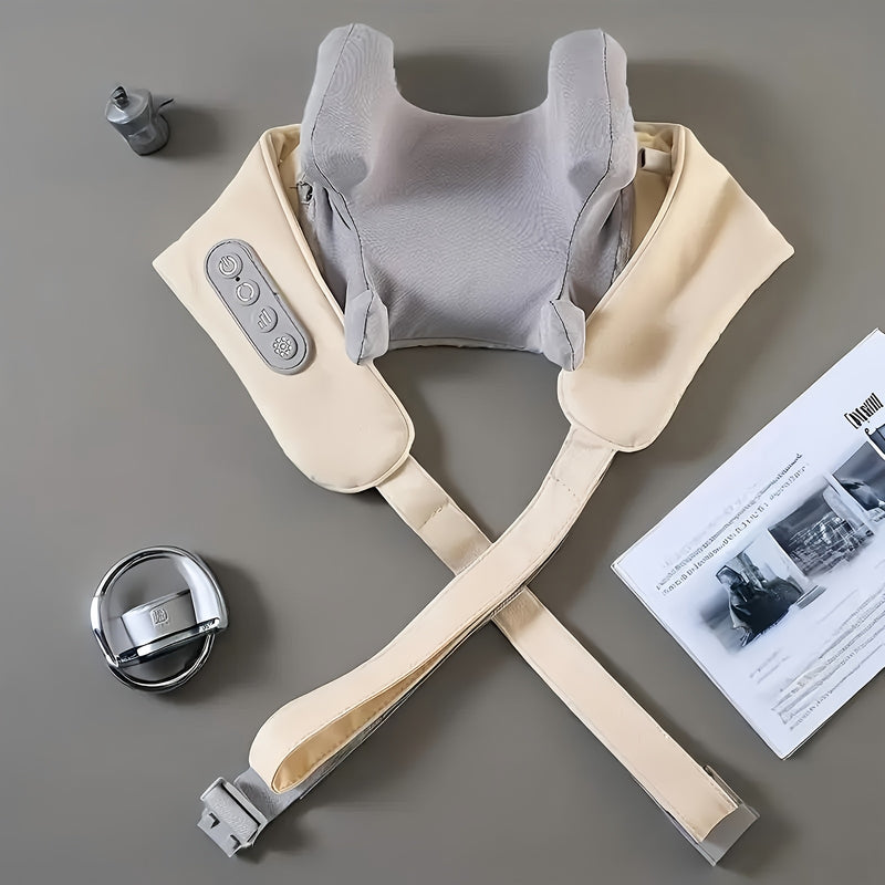 USB Rechargeable Neck Massager, Lumbar And Shoulder Massager, Automatic Cervical Kneader, Trapezius Muscle Massager.