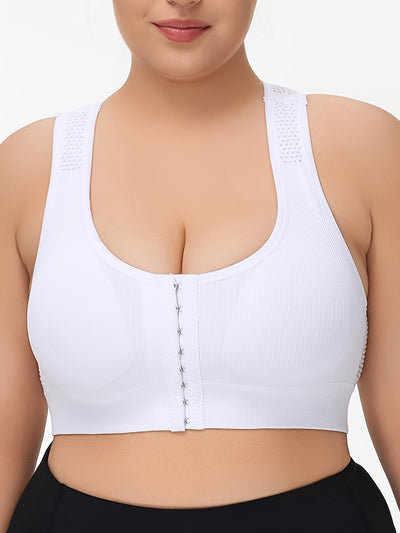 New Cross-Border Plus-Size Sports Bras with Breathable Mesh, Strong Support, Wire-Free, Seamless Design, Available in a Set of Three.