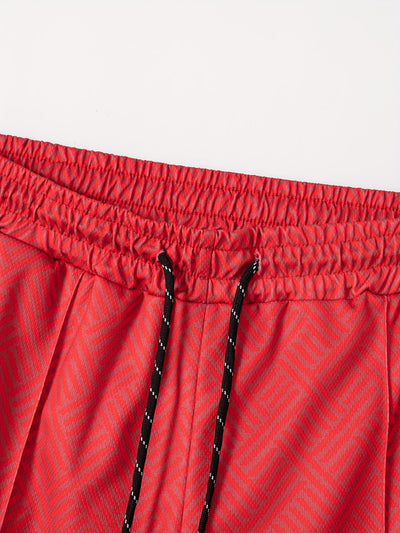 تي شيرت رجالي بأكمام قصيرة + شورت بدلة رياضية كاجوال باللون الأزرق