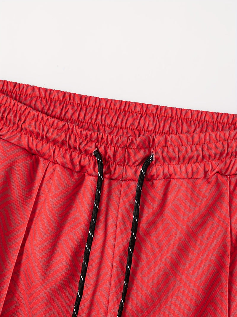 تي شيرت رجالي بأكمام قصيرة + شورت بدلة رياضية كاجوال باللون الأزرق