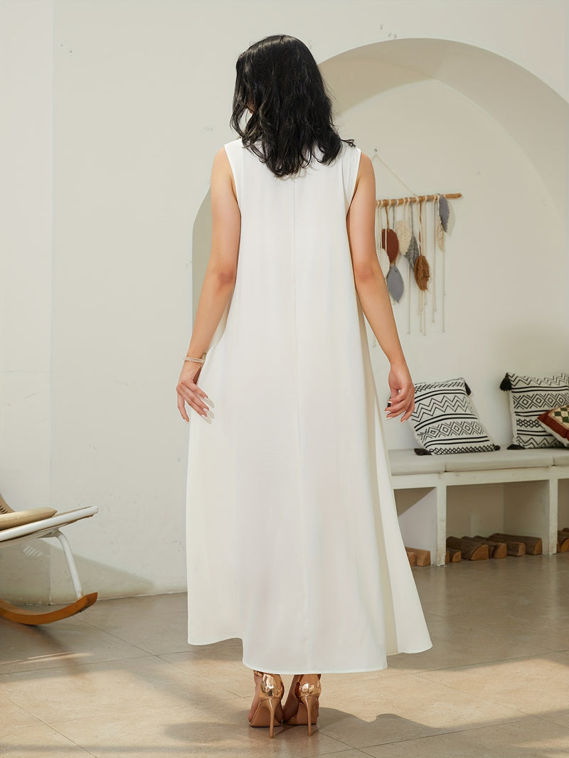 Oriental Traditional Style Sequined Lace Two-Piece Mesh Abaya Dress for Women - Long Robe with Veil