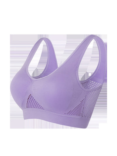 14pcs EssElegance Plus size High Support Wire-Free Sports Bras with Padded & Mesh Panels, Breathable Stretch Fit for Yoga Running Training