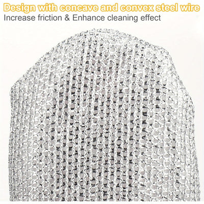 2 Pairs(4pcs) Scrubbing Wire Cleaning Cloth, Multipurpose Wire Dishwashing Rags for Wet and Dry Non-Scratch Wire Dishcloth Kitchen Cleaning Cloths for Scrubbing and Cleaning Dishes Pots Cooktops