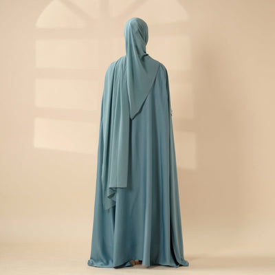 Women'S Elegant Muslim Abaya - Heavy Rhinestone-Embellished Long Sleeve Shawl Robe with Batwing Sleeves & Floor-Length Design, Loose Fit Islamic Dress for Ramadan, Prayer, Daily Wear - Modest Muslim Clothing (MOA067), Abaya F