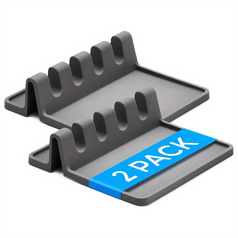 Kitchen Silicone Utensil Holder -, Durable Spoon Rest with Drip Mat - Heat-Resistant Spoon Holder for Stovetops - Spoon Rest for Kitchen Countertops - Support for Kitchen Tools And Utensils.