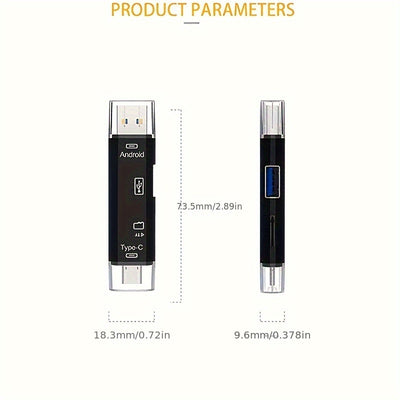 Computer Android Mobile Phone Type C Universal Otg Card Reader 5-1 High Speed Multi-in-one Camera Tf Card Usb Flash Drive Mini