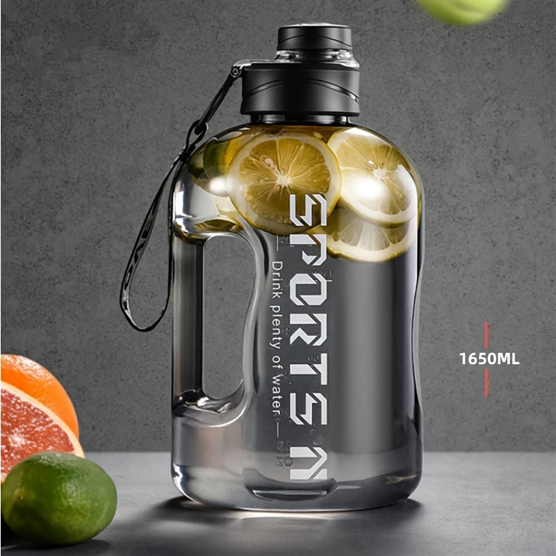 1700ml PC Portable Large Capacity Water Bottle With Scale, Suitable For Outdoor Sports, Fitness, Cycling, Gym Exercise, Gift For Men And Women