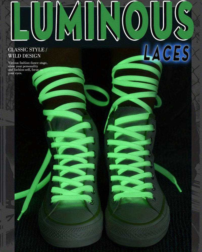 1 Pair Luminous Shoelaces For Sneakers Men Women Sports Shoes, Reflective Shoelaces