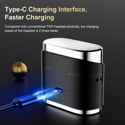 Active Noise-Canceling Headphones with Smart Digital Display Touchscreen, Wireless Earbuds Compatible with iPhone And Android, True Wireless TWS Headphones Featuring Six Microphones for Perfect Calls, Voice Control, Gaming Ti