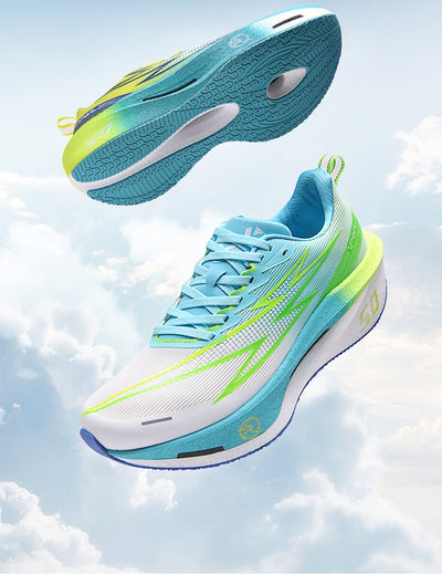 XPD Men's & Women's Lightweight Breathable Running Shoes - Neon Green/Blue/Grey Sneakers with Cushioned Arch Support, Non-Slip MD Sole & Low-Top Design for Gym, Jogging, Training - All-Season Sneakers for Men & Women - Stylis