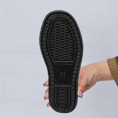 Women's Loong Embroidered Flat Shoes, Casual Slip On Outdoor Shoes, Comfortable Low Top Shoes