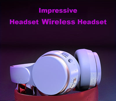 Wireless Headset Wireless Earphone Wireless 5.0 Cute Earbuds Headsets Foldable Lightweight Headphones Suitable For Travel Work Mobile Phone Computer Laptop Christmas Gift For Friends.