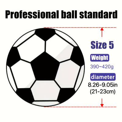 1pc Professional Size 5 PU Soccer Ball, Seamless Heat Bonded, High Elasticity & Durable, Faux Leather, Golden, with Ideal for Adults & Teens - Indoor & Outdoor Training, for Thanksgiving, Christmas, Halloween, New Year Festiv