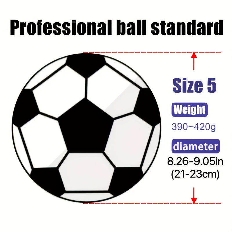 1pc Professional Size 5 PU Soccer Ball, Seamless Heat Bonded, High Elasticity & Durable, Faux Leather, Golden, with Ideal for Adults & Teens - Indoor & Outdoor Training, for Thanksgiving, Christmas, Halloween, New Year Festiv
