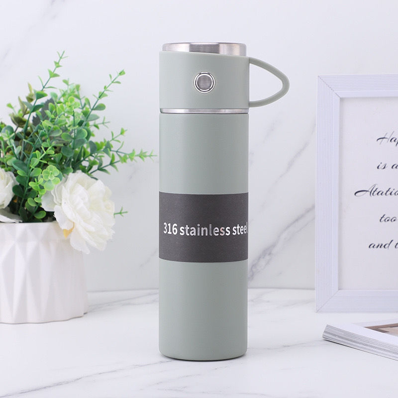 كوب مفرغ من الهواء مزدوج الجدار سعة 500 مل/16.91 أونصة، مصنوع من الفولاذ المقاوم للصدأ 316، كوب قهوة حراري مع غطاء، وعاء قهوة، يحافظ على المشروبات ساخنة لمدة 10 ساعات، باردة لمدة 20 ساعة