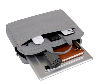 حقيبة كمبيوتر محمول متينة من الليكرا بتصميم مناسب لنقاط التفتيش - حقيبة كتف رمادية للرجال والنساء، متوافقة مع إدارة أمن النقل، بطانة من البوليستر، مثالية للمكتب والمدرسة والسفر، حقيبة أساسية للسفر | حقيبة مناسبة لنقاط التفتيش