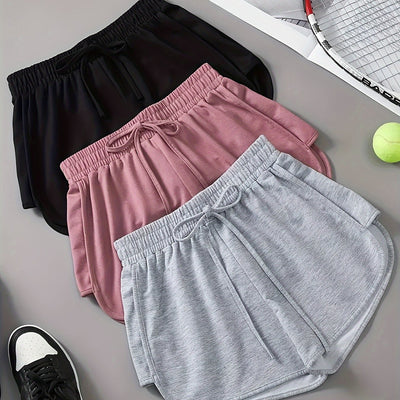 Targeted Three-piece Sports Shorts, Suitable for Yoga, Running, Fitness, Casual Sports Shorts