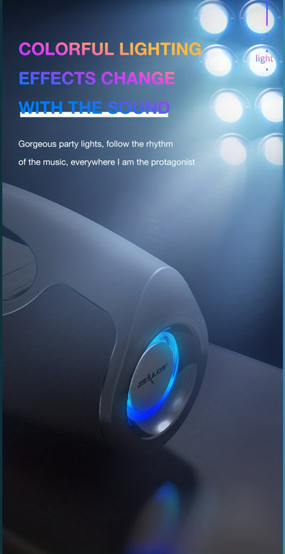 ZEALOT Wireless Portable P1 Speaker High Power Dual Speaker, With Microphone Subwoofer 3D Surround Sound, Surging Bass, FM TF USB Plug-in Card Compatible Connect With Mobile Phone/Tablet/TV