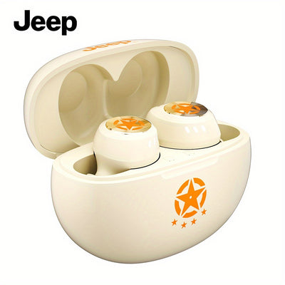 Jeep JP EW112 TWS Wireless Earbuds - Stereo Sound, HD Call Quality, Touch Control, Rechargeable Lithium Battery, USB Type-C Charging, Compatible with Cellphones, Ideal for Gaming & Music, Wireless Earbuds | Modern Earbuds | T
