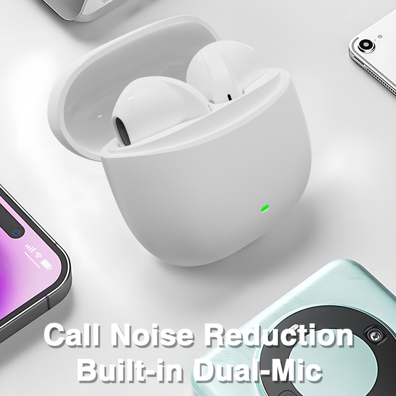 Wireless Earbuds: Touch Controls & HD Calling, Featuring Ultra-Long Battery, Noise Cancellation, and Seamless Wireless Connectivity - Ideal for Lifestyle & Gaming | Modern Aesthetic Design