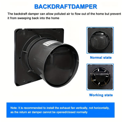 4-Inch Ventilation Fan, European Standard Exhaust Fan, 100m3/h Airflow, Hardwired Installation, Air Purification Equipment with Deflector Baffle, Quiet Operation, Dehumidifying & Ventilating for Kitchen, Bathroom, Pet Room, G