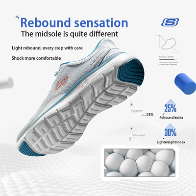 Skechers Genuine Women'S Shoes 2025 New Summer Breathable Slip-On Walking Shoes Casual Sports Shoes 150218-GYMT