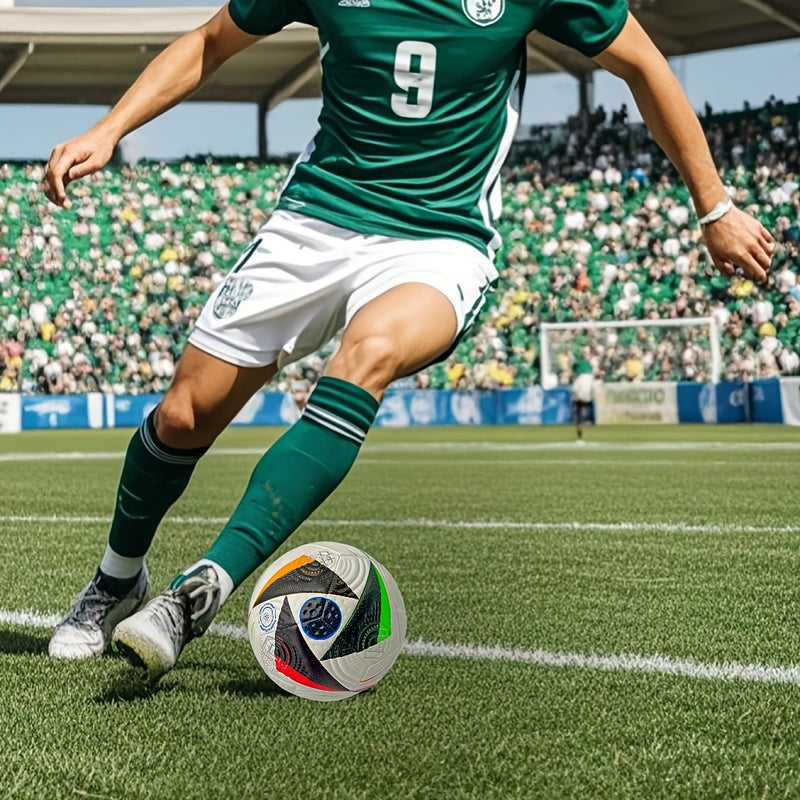 Durable No. 5 Soccer Ball - Perfect for Outdoor Training & Recreation, Ideal Gift for Teens & Adults - Red/Black, Hand-Stitched PU Material