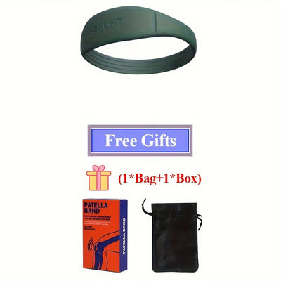 Silicone Patella Support Strap - Knee Stabilizer & Brace for Running, Basketball & Outdoor Sports - Includes Box & Bag