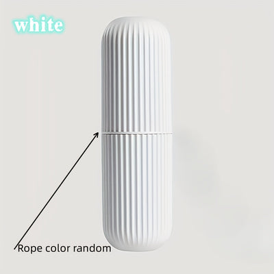 Travel Toothbrush with Portable Case, Rinse Cup and Toothpaste Holder - No Brush, Compact Oral Care Design