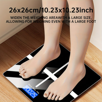 Home Bathroom Digital Weight Scale - High Precision Weighing, Maximum 179.99KG, Large LCD Display, Body Weight Scale, Battery Powered, Battery Not Included