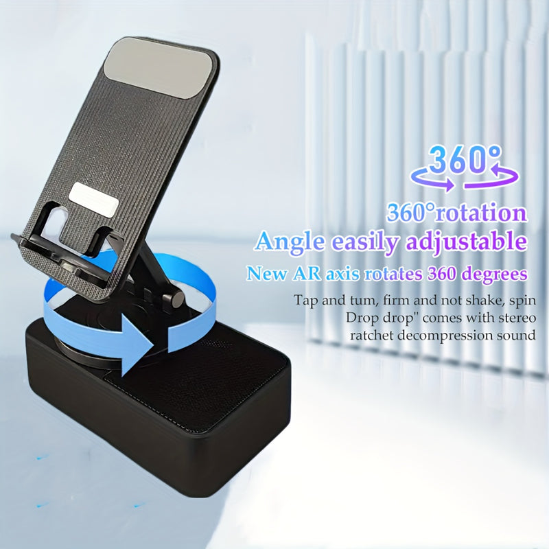 Wireless Speaker with Phone Holder, Stereo Sound, Mobile Phone Stand, Speaker with Non-Slip Base, Subwoofer Speaker - Perfect for Indoor and Outdoor Use, Desktop, Party - Ideal Gift for Family, and Friends - Suitable gifts fo