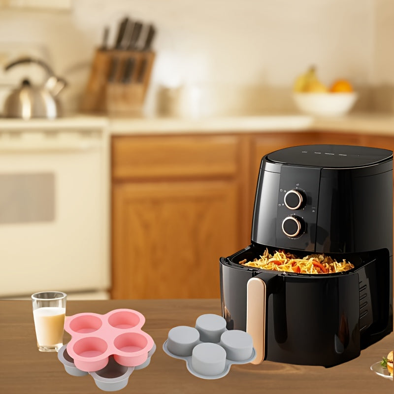 1pc Non-Stick Cake Mold - Oven, Microwave & Dishwasher Safe Bakeware - Pastel Pink/, Heat Resistant up to, Easy Release & Clean, Space-Saving 4-Cavity Design for Home & Professional Kitchens - Ideal for Cakes, Cupcakes, Burge