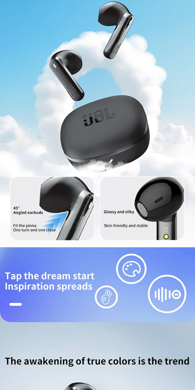 JBL T280TWS X3 Wireless Earbuds with Noise Cancelling, 32H Playtime, Semi-Open Design & Touch Control, -C Charging Case, Wireless Headphones with Dual Noise Isolation Microphones, Compatible with Smartphones, PC, Tablet, Lapt