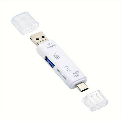 Computer Android Mobile Phone Type C Universal Otg Card Reader 5-1 High Speed Multi-in-one Camera Tf Card Usb Flash Drive Mini