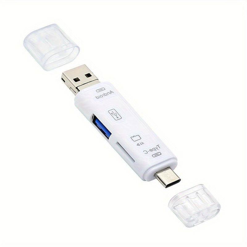 Computer Android Mobile Phone Type C Universal Otg Card Reader 5-1 High Speed Multi-in-one Camera Tf Card Usb Flash Drive Mini