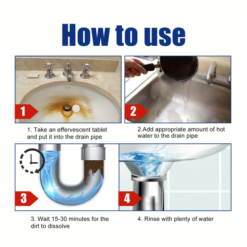 12pcs High-Quality Drain Cleaner - Powerful Kitchen Sink & Pipe Unclogging Powder, Safe for All Surfaces, Sewer Cleaning, Pipe Cleaning Powder