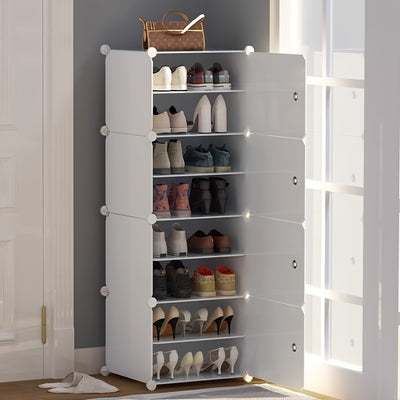 Expandable Shoe Rack with Doors - Portable Organizer for 8-60 Pairs of Shoes, Boots & Slippers - No Assembly Required