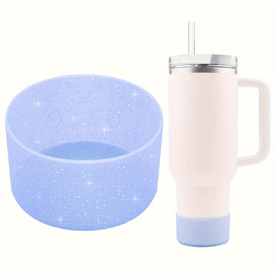 1pc Glitter Silicone Boot Cover Fitting for Sports Cups H2.0-40 Oz And Water Bottles 18-24 Oz And Simple Modern Glasses with 7.24-7.62cm Non-Slip Bottom Cover Bumper for Sports Cups And Sports Bottles