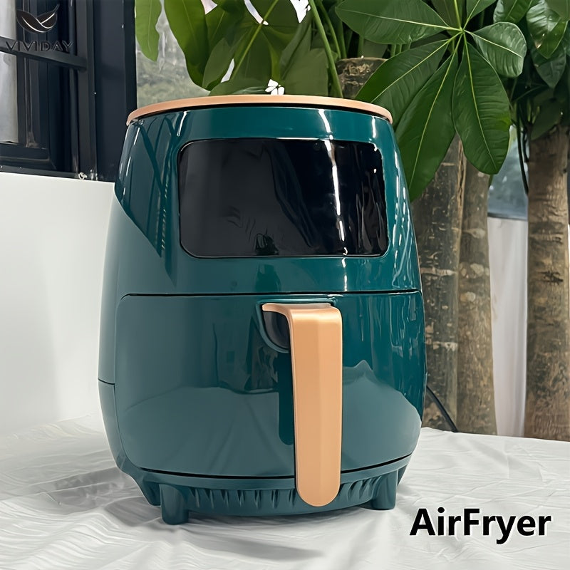 British household air fryer intelligent touch display screen electric fryer suitable for roasted chicken, french fries, chicken wings large capacity electric fryer kitchen air fryer