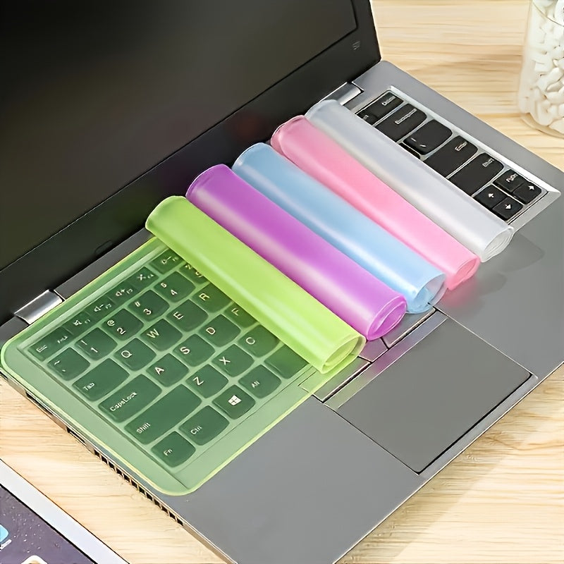 1pc 1 Style 3 Colors Ultra-Thin Keyboard Protective Film Suitable for 30.48-35.56 cm Laptops, Ultra-Thin Silicone Waterproof And Dustproof Keyboard Protective Film, Lightweight And Flexible Protective Film
