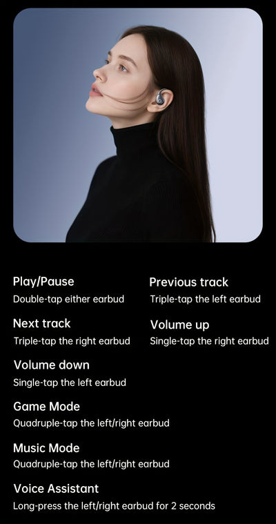 Acer TWS Wireless Headphones with Noise Cancelling, In-Ear Design, Lightweight Touch Control, Long Battery Life, HIFI Sound, Compatible with Mobile Phones, Tablets, And Laptops