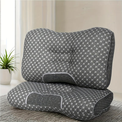 Buy 1 Get 1 Free, Total Of 2 Massage Neck Pillows Adjustable Ergonomic Orthopedic Contour Support, High-Quality Pillow Core with Removable Zippered Cover, All-Season Sleeping Comfort, Neck And Shoulder Massager, Modern Pillow