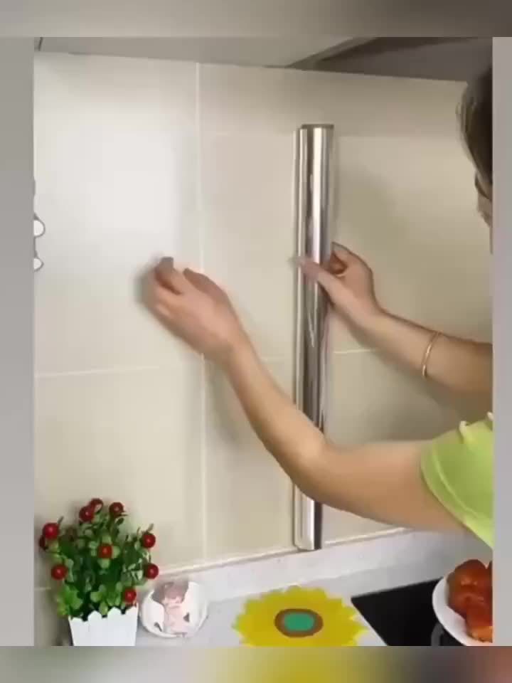 2m Long Invisible Kitchen Oil-Proof Film - High-Temperature Resistant, Static Cling Plastic Protector, Clear Grease & Dirt Barrier for Stove and Countertops, Stove Top Protectors