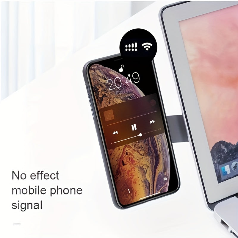 حامل شاشة كمبيوتر محمول مزود بحلقة مغناطيسية مجانية مكون من 3 قطع، مشبك شاشة مزدوج من البلاستيك اللاصق المغناطيسي، حامل توسيع للكمبيوتر المحمول