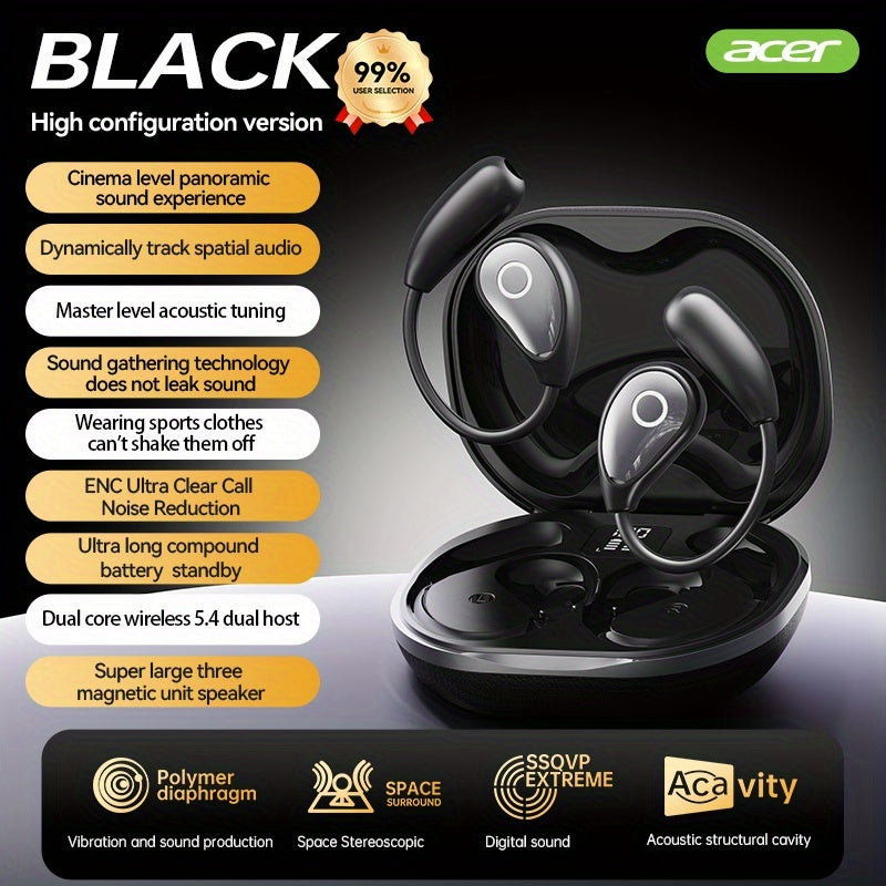 Acer TWS Wireless Headphones with Noise Cancelling, In-Ear Design, Lightweight Touch Control, Long Battery Life, HIFI Sound, Compatible with Mobile Phones, Tablets, And Laptops