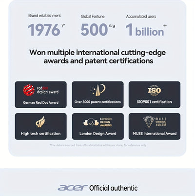 [Acer official genuine]TWS wireless headset, with fashionable lightweight touch design, adaptable sports running scene, support bass stereo and call noise reduction, with low latency gaming mode, HIFI sound. Super long standb