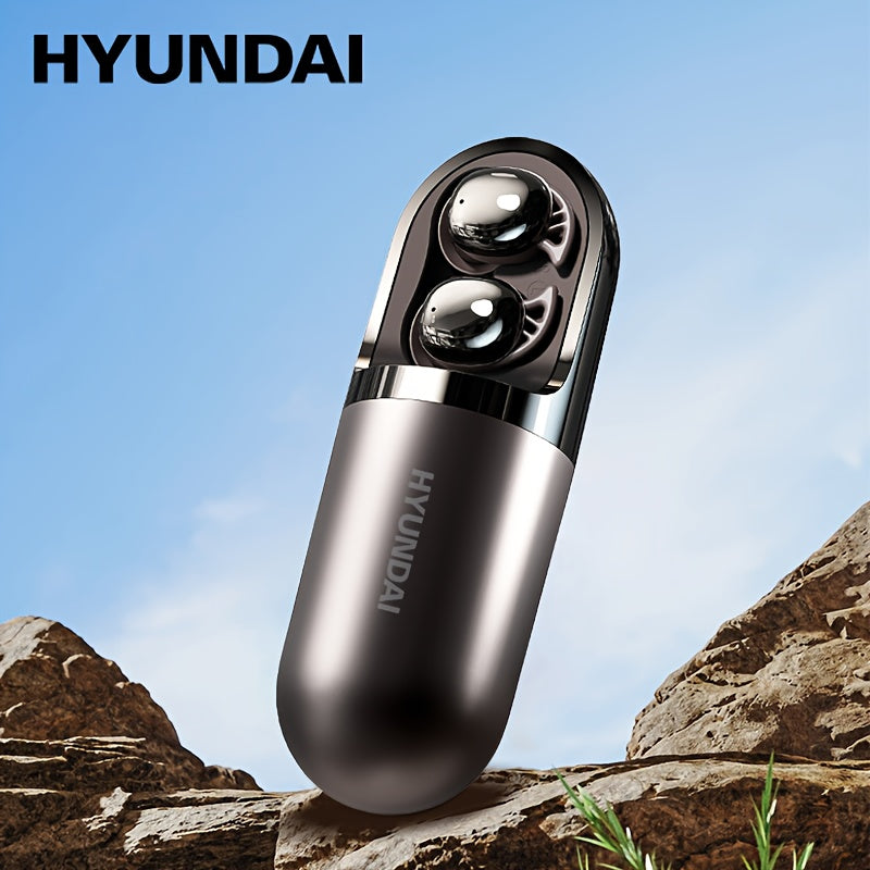 HYUNDAI HY-S13 2025 Wireless Earbuds - 100+ Hour Battery Life, 0 Pressure Sensation, 6.0 Flash Connection, 6.0 Wireless, 6.0 Wireless Earbuds with 6.0 Wireless Technology, Comfortable Fit For Everyday Use, Sleek Earbud Design