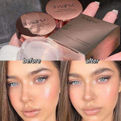 Wild Eyebrow Styling Gel, 3D Eyebrow Setting Gel, Long-Lasting Waterproof And Sweat-Proof, Eyebrow Makeup Styling Soap, Three-Dimensional Eyebrow Shaping Cream, Smooth Transparent Gel, Colorless Refreshing Eyebrow Wax, Fixes