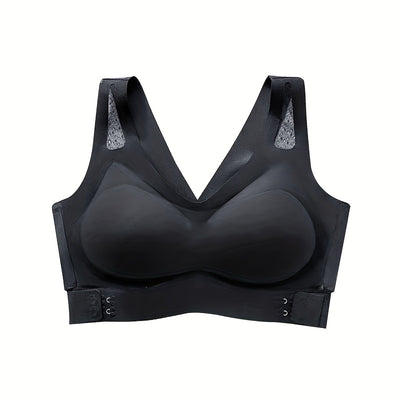 Seamless Rechargeable Massage Bra - Wireless, Push-Up Sports Bra with Cross-Back Design, Enhanced Support, Ideal for Mother'S Day & Valentine'S Gift, USB Charging, Nylon, Sports Bra|Seamless Bra|Integrated Rechargeable Batter